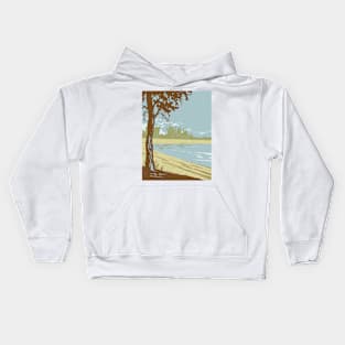 Edness K Wilkins State Park on the North Platte River East of Casper in Natrona County Wyoming WPA Poster Art Kids Hoodie